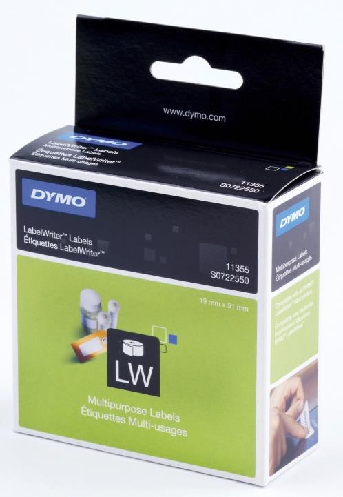 170314 Dymo S0722550 Etikett DYMO flerbruk 19x51mm (500) 